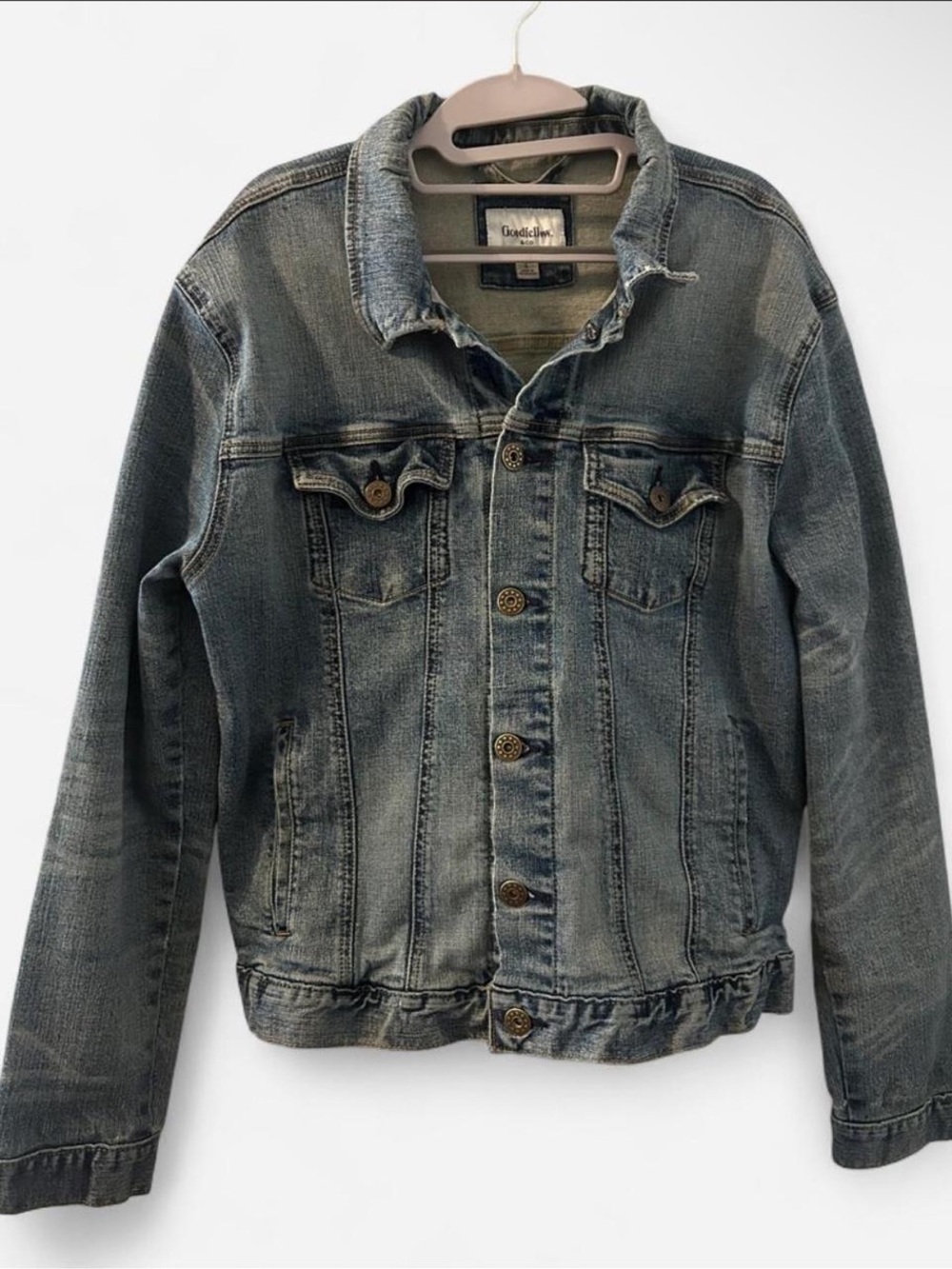 Goodfellow & Co Men's Faded Blue Denim Jacket